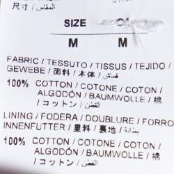Off White Red Denim Graphic Print Button Front Jacket M
