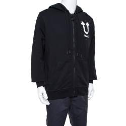 Pre Owned Off-White X Undercover Black Logo Printed Cotton Hoodie M