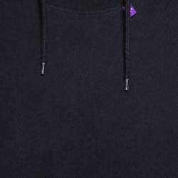 Pre Owned Off-White Black Blurred Off Print Cotton T-Shirt Detail Hoodie S