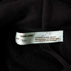 Off-White Black Cotton Ice Man Print Hoodie S