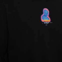 Pre Owned Off-White Black Cotton Diag Thermo Crewneck Sweatshirt S