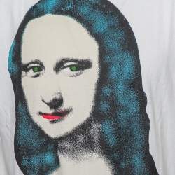 Pre Owned OFF-White White Cotton Monalisa Printed Crewneck T-Shirt XXS