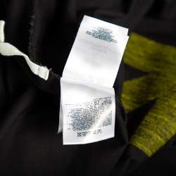 Off-White Black Cotton Firetape Printed Button Front Oversized Shirt L