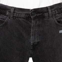 Pre Owned Off-White Charcoal Grey Denim Low Crotch Jeans M