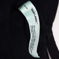 مملوكة مسبقًا Off-White Black Logo Printed Cotton Crewneck T-shirt XS