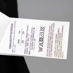 مملوكة مسبقًا Off-White Black Logo Printed Cotton Crewneck T-shirt XS