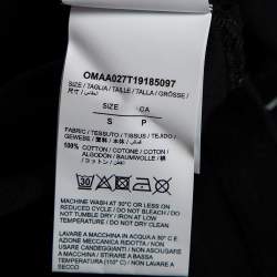 مملوكة مسبقًا Off-White Black Logo Printed Cotton Short Sleeve T-Shirt S