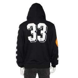 Nike x Off-White Black Printed Cotton Knit Hooded Sweatshirt M