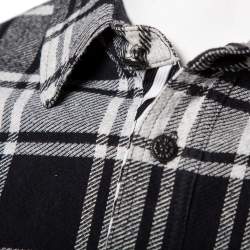 مملوكة مسبقًا قميص أوف وايت فانيلا مونوكرومي كاروهات بأزرار أمامية كبير - لارج