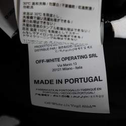 Pre Owned Off-White Black Cotton  Allover Logo Printed Oversized T-Shirt S