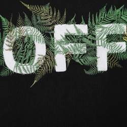 Pre Owned Off-White Black Jersey Mirror Mirror Ferns Embroidered T-shirt M