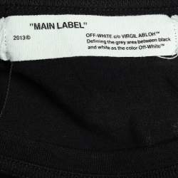 Pre Owned Off-White Black Jersey Mirror Mirror Ferns Embroidered T-shirt M