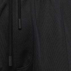 Pre Owned Off-White Black Synthetic Contrast Zipper Detail Track Pants L