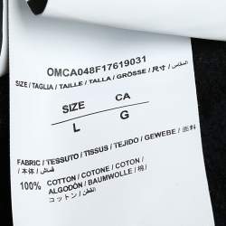 Pre Owned Off-White Black Galaxy Brushed Printed Cotton Sweatpants L 