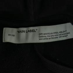 Pre Owned Off-White Black Cotton Logo Arrows Printed Hoodie S