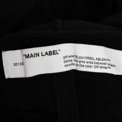 Pre Owned Off-White Black Fence Arrows Printed Cotton Hoodie S