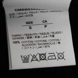 Pre Owned Off-White Black Fence Arrows Printed Cotton Hoodie S