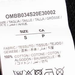 Pre Owned Off-White Black Fence Arrows Printed Cotton Hoodie S