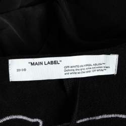 Pre Owned Off-White Grey Cotton Abstract Arrows Embroidered Hooded Jacket S