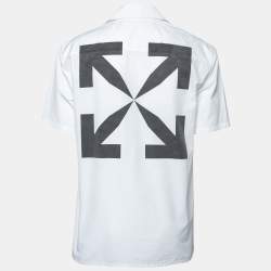 مملوكة مسبقًا قميص أوف وايت قطن أبيض طبعة موناليزا هوليداي مقاس كبير