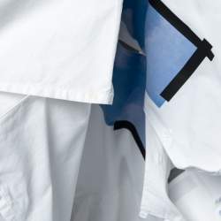 مملوكة مسبقًا قميص أوف وايت قطن أبيض  طبعة موناليزا هوليداي مقاس كبير