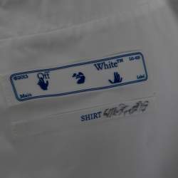 مملوكة مسبقًا قميص أوف وايت قطن أبيض طبعة موناليزا هوليداي مقاس كبير