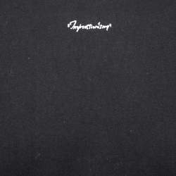 Pre Owned تي شيرت أوف وايت قطن أسود مطبوع برقبة مستديرة مقاس متوسط - ميديوم