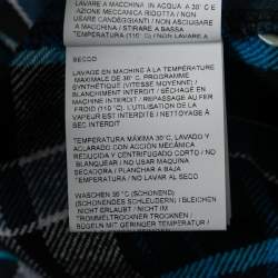 Pre Owned Off-White Blue Printed Checked Flannel Shirt M