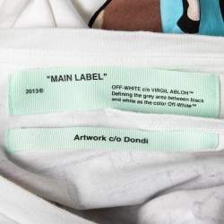 مملوكة مسبقًا Off-White 2/5 Dondi Print White Cotton T-Shirt M
