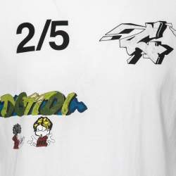 مملوكة مسبقًا Off-White 2/5 Dondi Print White Cotton T-Shirt M