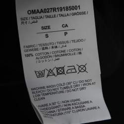 Pre Owned Off-White Black Impressionism Print Cotton Crewneck T-Shirt S  