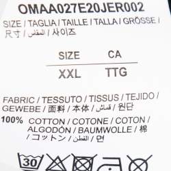 Pre Owned Off-White Black Logo Print Cotton T-Shirt 2XL