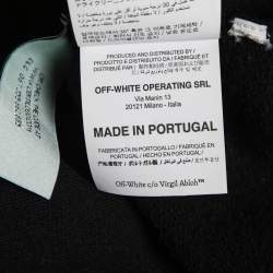 مملوكة مسبقًا Off-White Black Logo Printed Cotton Hoodie S