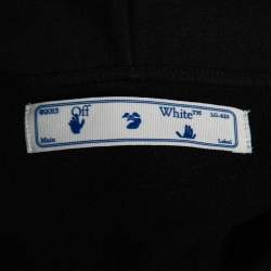 مملوكة مسبقًا Off-White Black Logo Printed Cotton Hoodie S