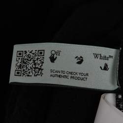 مملوكة مسبقًا Off-White Black Logo Printed Cotton Hoodie S