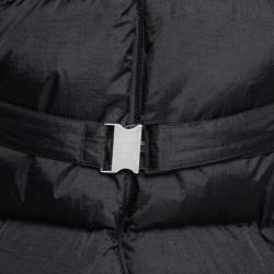Off-White Black Synthetic Logo Print Down Puffer Jacket XS