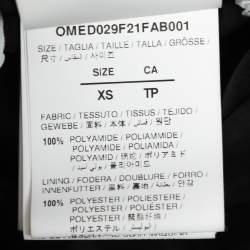 Off-White Black Synthetic Logo Print Down Puffer Jacket XS