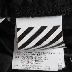 Off-White Black Distressed Denim Logo Print Jeans M Waist 32"