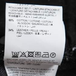 Off-White Black Distressed Denim Logo Print Jeans M Waist 32"