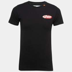 Pre Owned Off-White Black Cotton Arrow Print T-Shirt XS