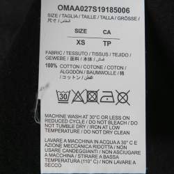 Pre Owned Off-White Black Cotton Arrow Print T-Shirt XS