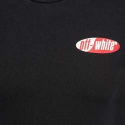 Pre Owned Off-White Black Cotton Arrow Print T-Shirt XS