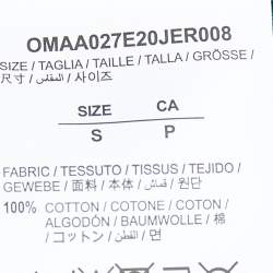 Pre Owned Off-White Green Caravaggio Printed Cotton Crewneck T-Shirt S