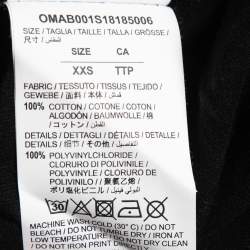 Off-White Black Printed Cotton Long Sleeve T-Shirt XXS
