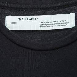 Pre Owned Off-White Black Mona Lisa Printed Cotton Full Sleeve T-Shirt XS