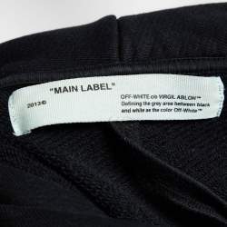 Off-White Black "99" Impressionism Printed Cototn Knit Hoodie XXS