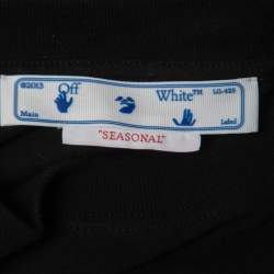 Pre Owned Off-White Black Caravaggio Crowning Cotton Crew Neck T-Shirt S