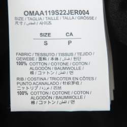 Pre Owned Off-White Black Caravaggio Crowning Cotton Crew Neck T-Shirt S