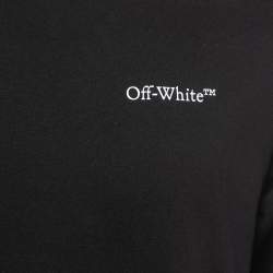 Pre Owned Off-White Black Caravaggio Crowning Cotton Crew Neck T-Shirt S