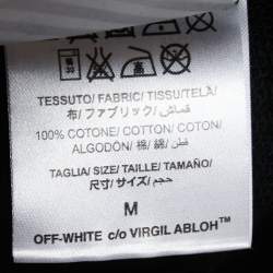 Pre Owned Off-White Black Caravaggio Print Cotton Crew Neck Sweatshirt M